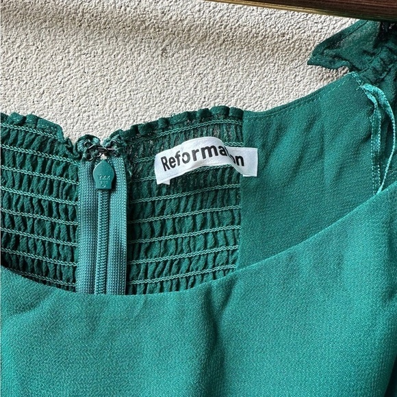 NEW NWT Reformation Gimlet Dress in Emerald Green Size 2 - Picture 9 of 10